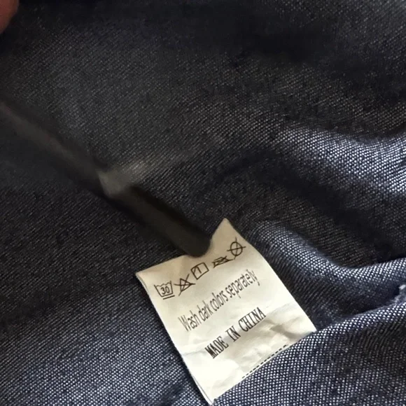 SHEIN Navy A-Line Button Skirt - Picture 3 of 4